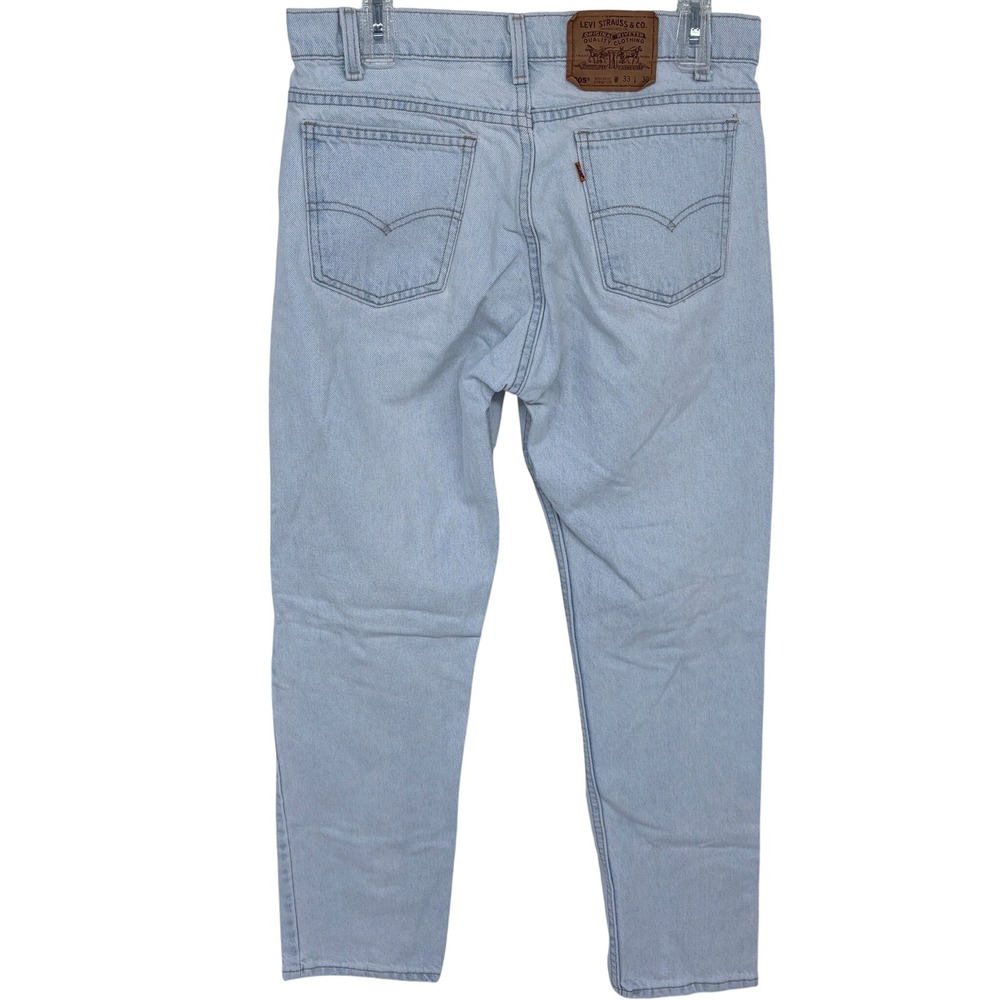 Vintage Levi's 505 Orange Tab Jeans 33x30 Mens Light Wash‎ Blue Straight Regular